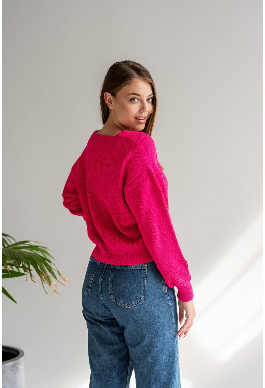 Малиновий кардиган вкорочений — 848814. Maritel. Зображення 1 Малиновий кардиган вкорочений — 848814. Maritel. Зображення 1