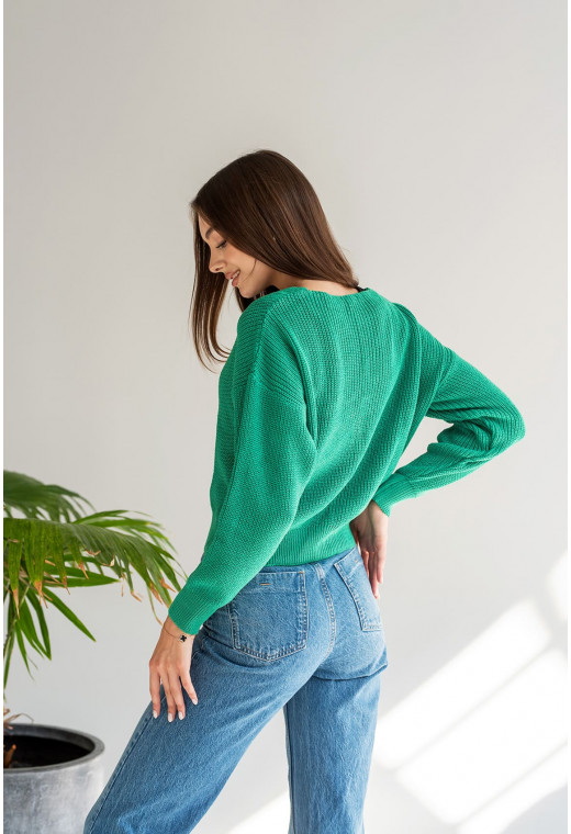 Зелений кардиган вкорочений — 683056. Maritel. Зображення 1 Зелений кардиган вкорочений — 683056. Maritel. Зображення 1