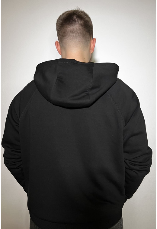 Чорне патріотичне чоловіче худі з тризубом —  962121. Maritel. Зображення 3 Чорне патріотичне чоловіче худі з тризубом —  962121. Maritel. Зображення 3