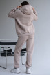 Бежевый костюм худи футер с довязом — 161218. Maritel. Изображенние 2 Бежевый костюм худи футер с довязом — 161218. Maritel. Изображенние 2