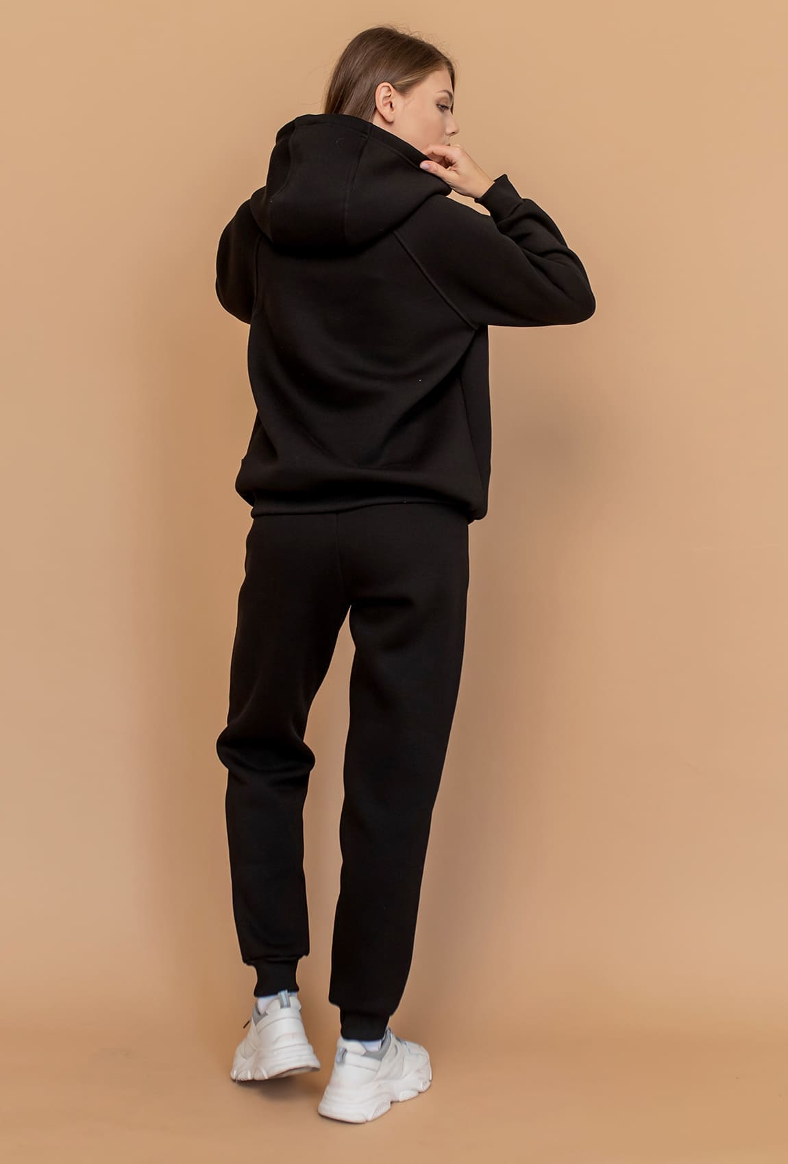 Чорний костюм худі футер з довязом  —  423175. Maritel. Зображення 4 Чорний костюм худі футер з довязом  —  423175. Maritel. Зображення 4