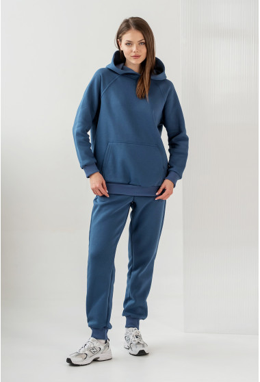 Темно-синий костюм худи футер с довязью. Maritel. Изображенние 6