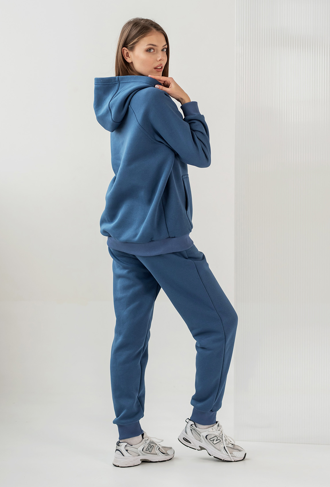 Темно-синій костюм худі футер з довязом —  265162. Maritel. Зображення 1 Темно-синій костюм худі футер з довязом —  265162. Maritel. Зображення 1