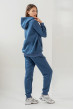 Темно-синий костюм худи футер с довязью — 265162. Maritel. Изображенние 1 Темно-синий костюм худи футер с довязью — 265162. Maritel. Изображенние 1