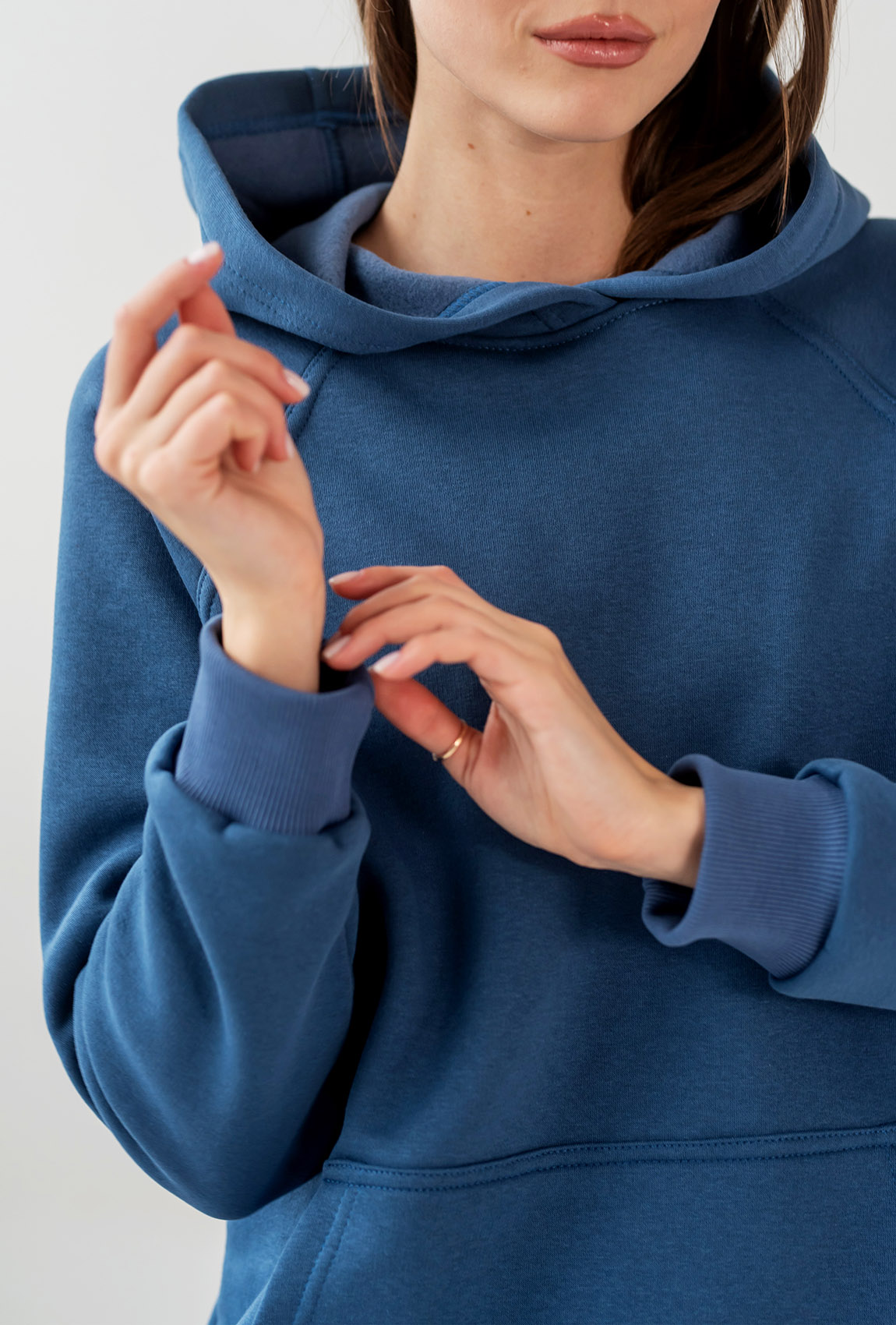 Темно-синій костюм худі футер з довязом —  265162. Maritel. Зображення 2 Темно-синій костюм худі футер з довязом —  265162. Maritel. Зображення 2