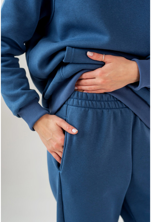 Темно-синий костюм худи футер с довязью — 265162. Maritel. Изображенние 4 Темно-синий костюм худи футер с довязью — 265162. Maritel. Изображенние 4