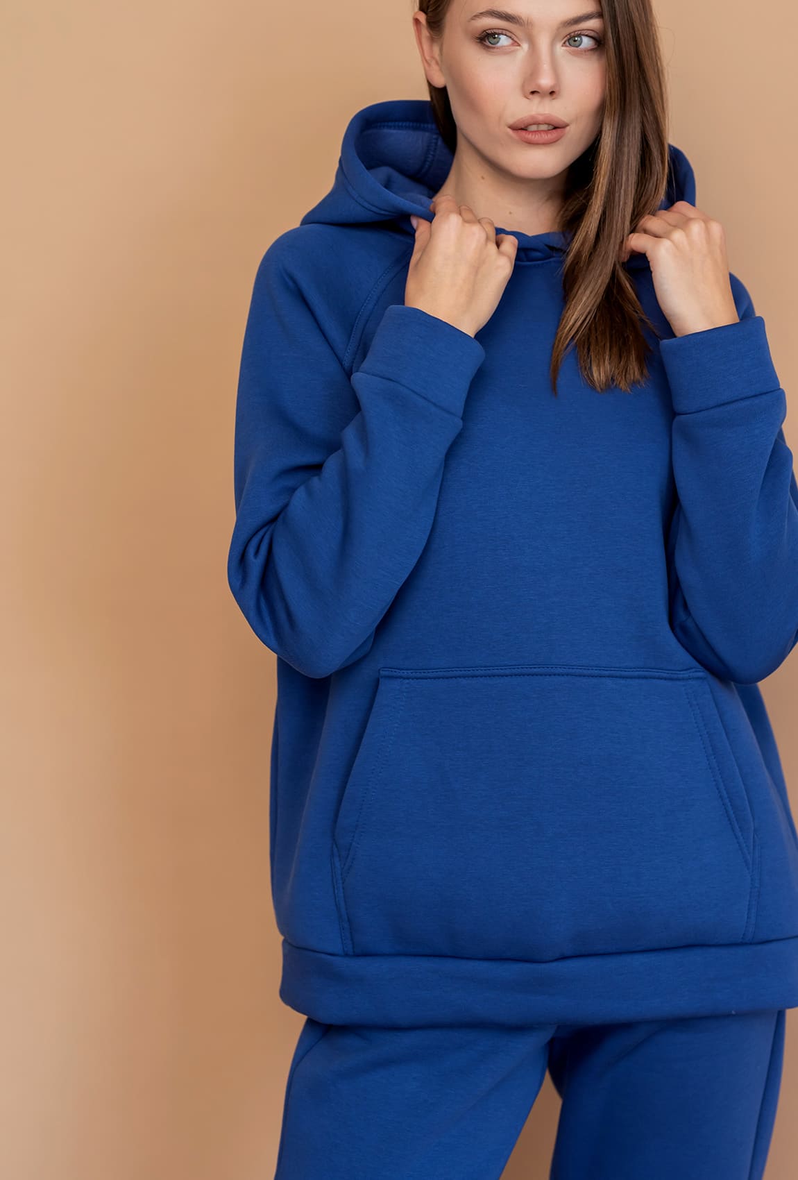 Костюм худи футер с довязом электрик — 557450. Maritel. Изображенние 2 Костюм худи футер с довязом электрик — 557450. Maritel. Изображенние 2