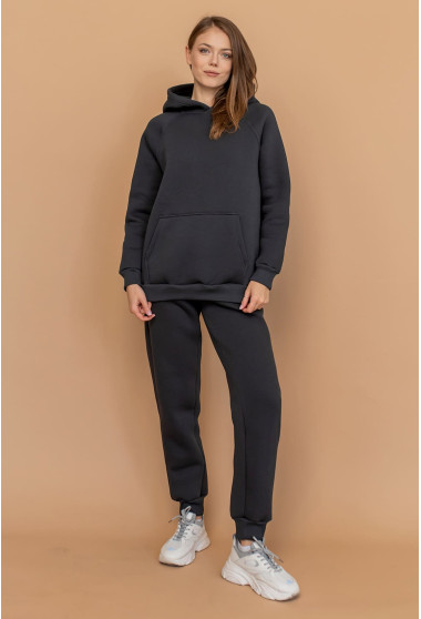 Графитовый костюм худи футер с довязью. Maritel. Изображенние 11