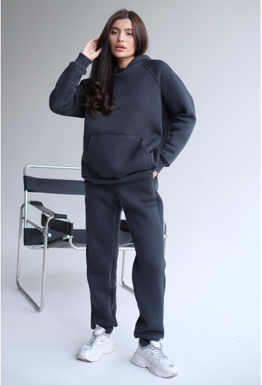 Серый костюм худи футер с довязью. Maritel. Изображенние 10