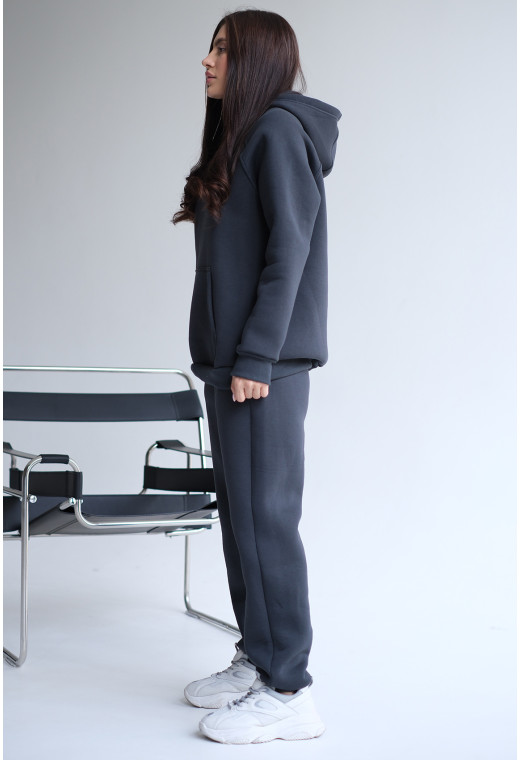 Серый костюм худи футер с довязью — 446049. Maritel. Изображенние 1 Серый костюм худи футер с довязью — 446049. Maritel. Изображенние 1