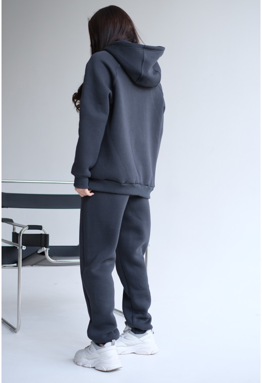 Серый костюм худи футер с довязью — 446049. Maritel. Изображенние 2 Серый костюм худи футер с довязью — 446049. Maritel. Изображенние 2