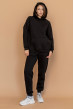 Черный костюм худи футер с довязом — 423175. Maritel Черный костюм худи футер с довязом — 423175. Maritel