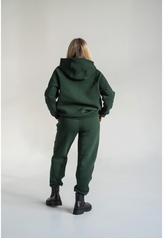 Изумрудный костюм худи футер с довязом — 142739. Maritel. Изображенние 1 Изумрудный костюм худи футер с довязом — 142739. Maritel. Изображенние 1