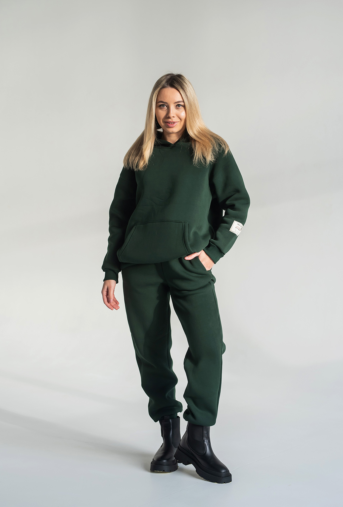 Смарагдовий костюм худі футер з довязом  —  142739. Maritel Смарагдовий костюм худі футер з довязом  —  142739. Maritel
