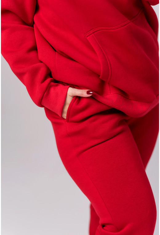 Красный худи футер с довязом — 214214. Maritel. Изображенние 1 Красный худи футер с довязом — 214214. Maritel. Изображенние 1