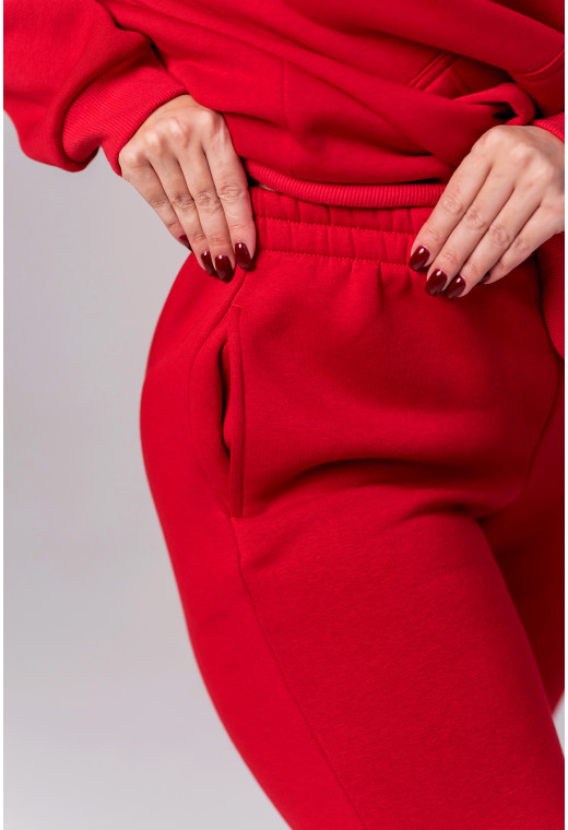 Красный худи футер с довязом — 214214. Maritel. Изображенние 2 Красный худи футер с довязом — 214214. Maritel. Изображенние 2