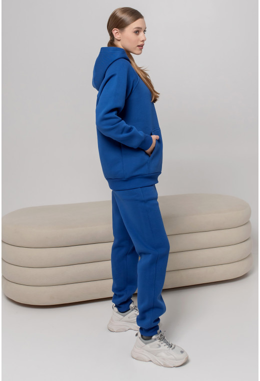 Костюм худи футер с довязью закрытый капюшон электрик — 942095. Maritel. Изображенние 1 Костюм худи футер с довязью закрытый капюшон электрик — 942095. Maritel. Изображенние 1