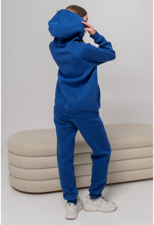 Костюм худи футер с довязью закрытый капюшон электрик — 942095. Maritel. Изображенние 2 Костюм худи футер с довязью закрытый капюшон электрик — 942095. Maritel. Изображенние 2