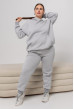 Светло-серый костюм худи футер с довязью закрытый капюшон — 230281. Maritel Светло-серый костюм худи футер с довязью закрытый капюшон — 230281. Maritel