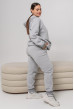 Светло-серый костюм худи футер с довязью закрытый капюшон — 230281. Maritel. Изображенние 1 Светло-серый костюм худи футер с довязью закрытый капюшон — 230281. Maritel. Изображенние 1