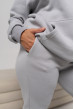 Светло-серый костюм худи футер с довязью закрытый капюшон — 230281. Maritel. Изображенние 4 Светло-серый костюм худи футер с довязью закрытый капюшон — 230281. Maritel. Изображенние 4