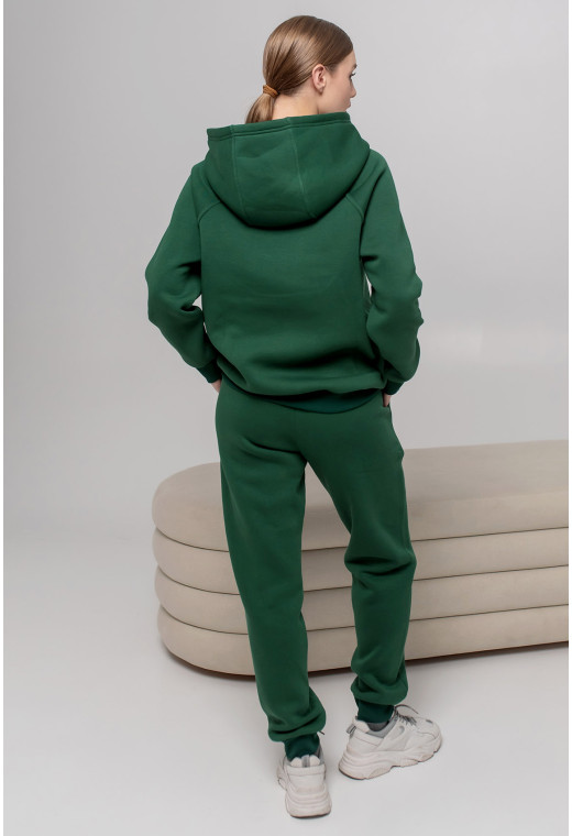 Смарагдовий костюм худі футер з довязом закритий капюшон — 200650. Maritel. Зображення 2 Смарагдовий костюм худі футер з довязом закритий капюшон — 200650. Maritel. Зображення 2