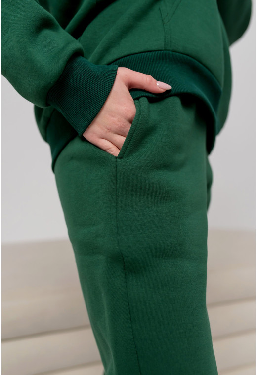Смарагдовий костюм худі футер з довязом закритий капюшон — 200650. Maritel. Зображення 3 Смарагдовий костюм худі футер з довязом закритий капюшон — 200650. Maritel. Зображення 3