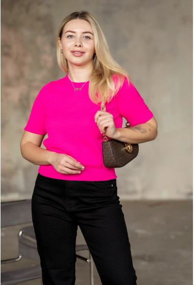 Малиновая футболка вязка. Maritel. Изображенние 2