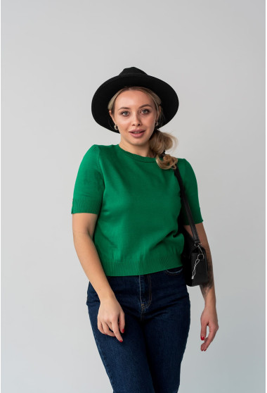 Зеленая футболка вязка. Maritel. Изображенние 12