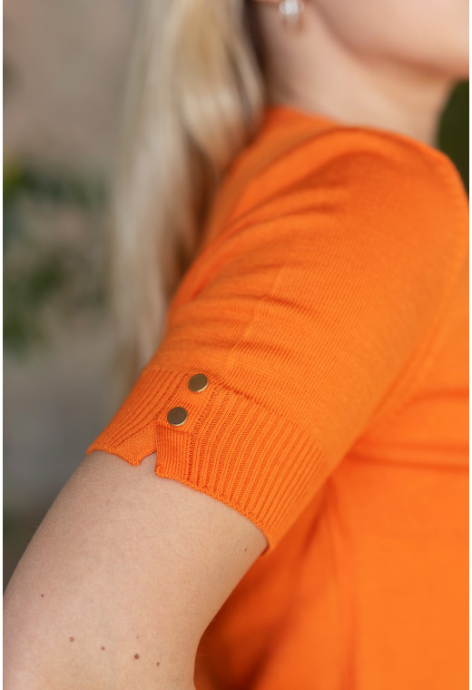 Помаранчева в`язана футболка — 119939. Maritel. Зображення 2 Помаранчева в`язана футболка — 119939. Maritel. Зображення 2