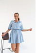 Голубой льняной комбинезон — 386591. Maritel. Изображенние 2 Голубой льняной комбинезон — 386591. Maritel. Изображенние 2