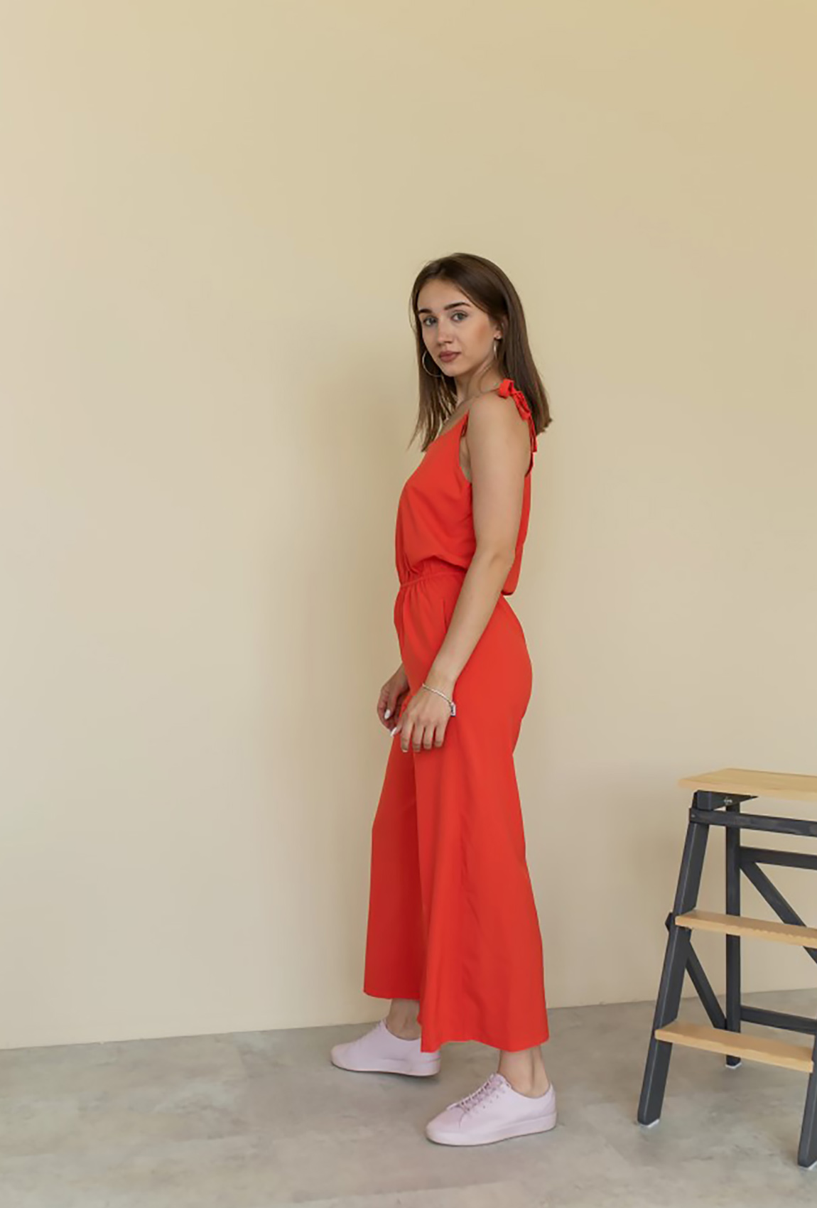 Червоний комбінезон з кюлотами —  820259. Maritel. Зображення 1