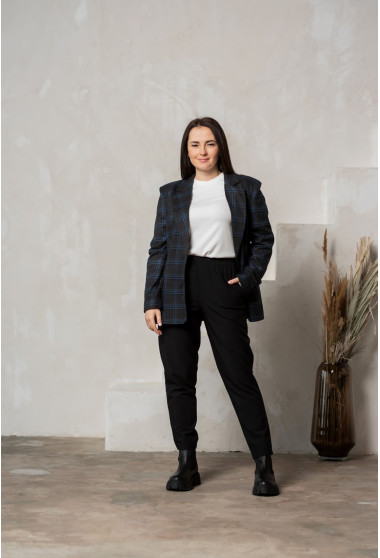 Чорний костюм в синю клітинку. Maritel. Зображення 6