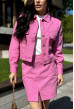 Рожевий бавовняний костюм з піджаком та спідницею —  374856. Maritel. Зображення 3 Рожевий бавовняний костюм з піджаком та спідницею —  374856. Maritel. Зображення 3