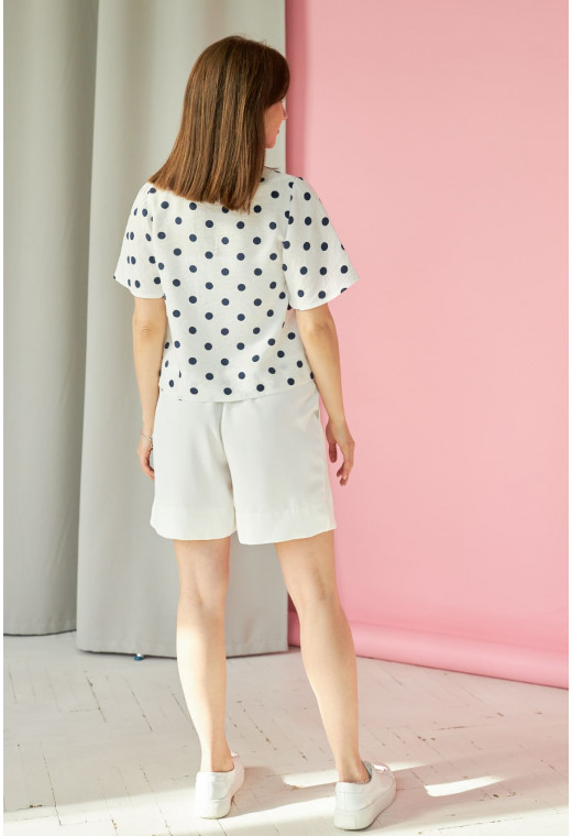 Белый костюм бриз в горошек — 447745. Maritel. Изображенние 2 Белый костюм бриз в горошек — 447745. Maritel. Изображенние 2