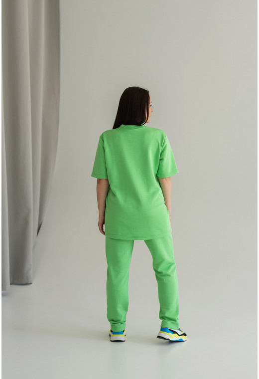Салатовый спортивный костюм с длинной футболкой — 781689. Maritel. Изображенние 2 Салатовый спортивный костюм с длинной футболкой — 781689. Maritel. Изображенние 2