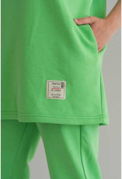 Салатовый спортивный костюм с длинной футболкой — 781689. Maritel. Изображенние 1 Салатовый спортивный костюм с длинной футболкой — 781689. Maritel. Изображенние 1