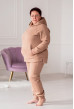 Бежевый спортивный костюм с худи футер — 149711. Maritel Бежевый спортивный костюм с худи футер — 149711. Maritel