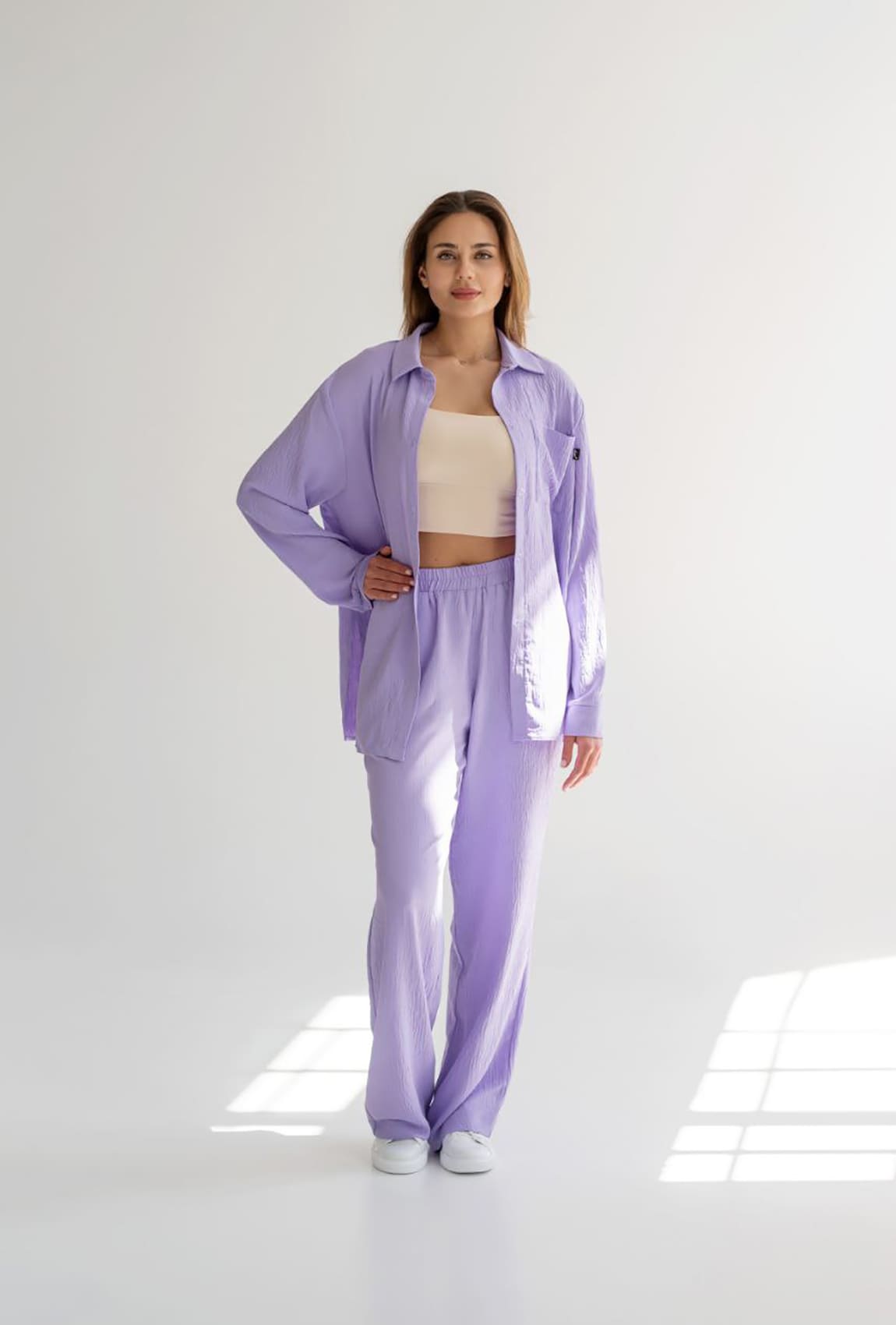 Світло-лавандовий костюм жатка — 996253. Maritel Світло-лавандовий костюм жатка — 996253. Maritel