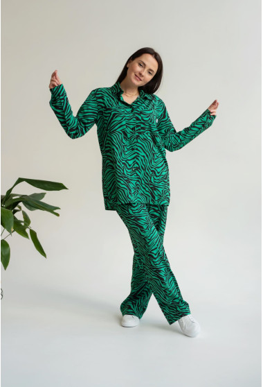 Зелений костюм в зебру. Maritel. Зображення 5