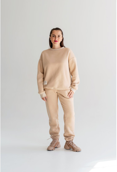 Бежевий костюм худі з довязом. Maritel. Зображення 8