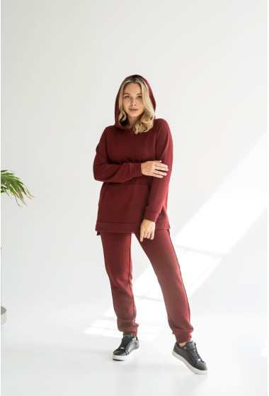 Бордовий костюм худі петля. Maritel. Зображення 4
