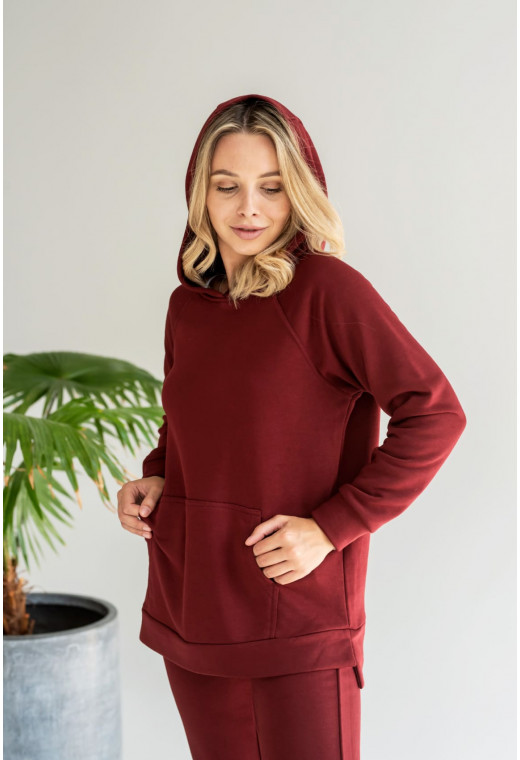 Бордовий костюм худі петля — 902261. Maritel. Зображення 2 Бордовий костюм худі петля — 902261. Maritel. Зображення 2