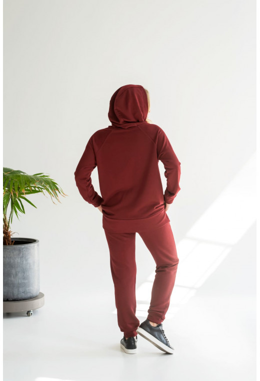 Бордовий костюм худі петля — 902261. Maritel. Зображення 1 Бордовий костюм худі петля — 902261. Maritel. Зображення 1