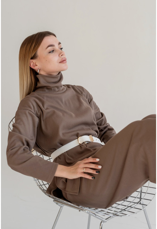 Темно-бежевый костюм комфорт — 924103. Maritel. Изображенние 1 Темно-бежевый костюм комфорт — 924103. Maritel. Изображенние 1