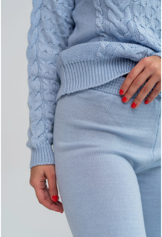 Голубой вязаный костюм коса — 152608. Maritel. Изображенние 1 Голубой вязаный костюм коса — 152608. Maritel. Изображенние 1