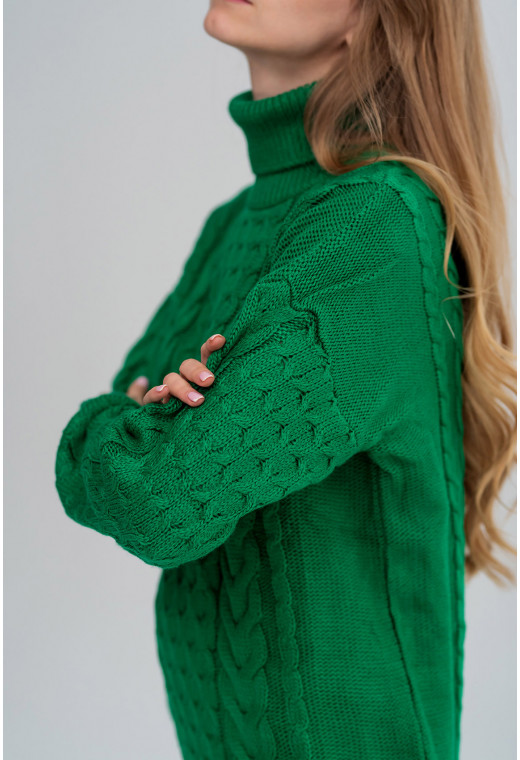 Зеленый вязаный костюм коса — 752203. Maritel. Изображенние 1 Зеленый вязаный костюм коса — 752203. Maritel. Изображенние 1