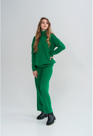 Зелений в'язаний костюм коса. Maritel. Зображення 2