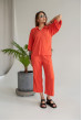 Терракотовый льняной костюм с кюлотами — 761683. Maritel Терракотовый льняной костюм с кюлотами — 761683. Maritel