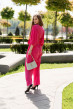Малиновий костюм льон з широким рукавом — 800018. Maritel. Зображення 4 Малиновий костюм льон з широким рукавом — 800018. Maritel. Зображення 4